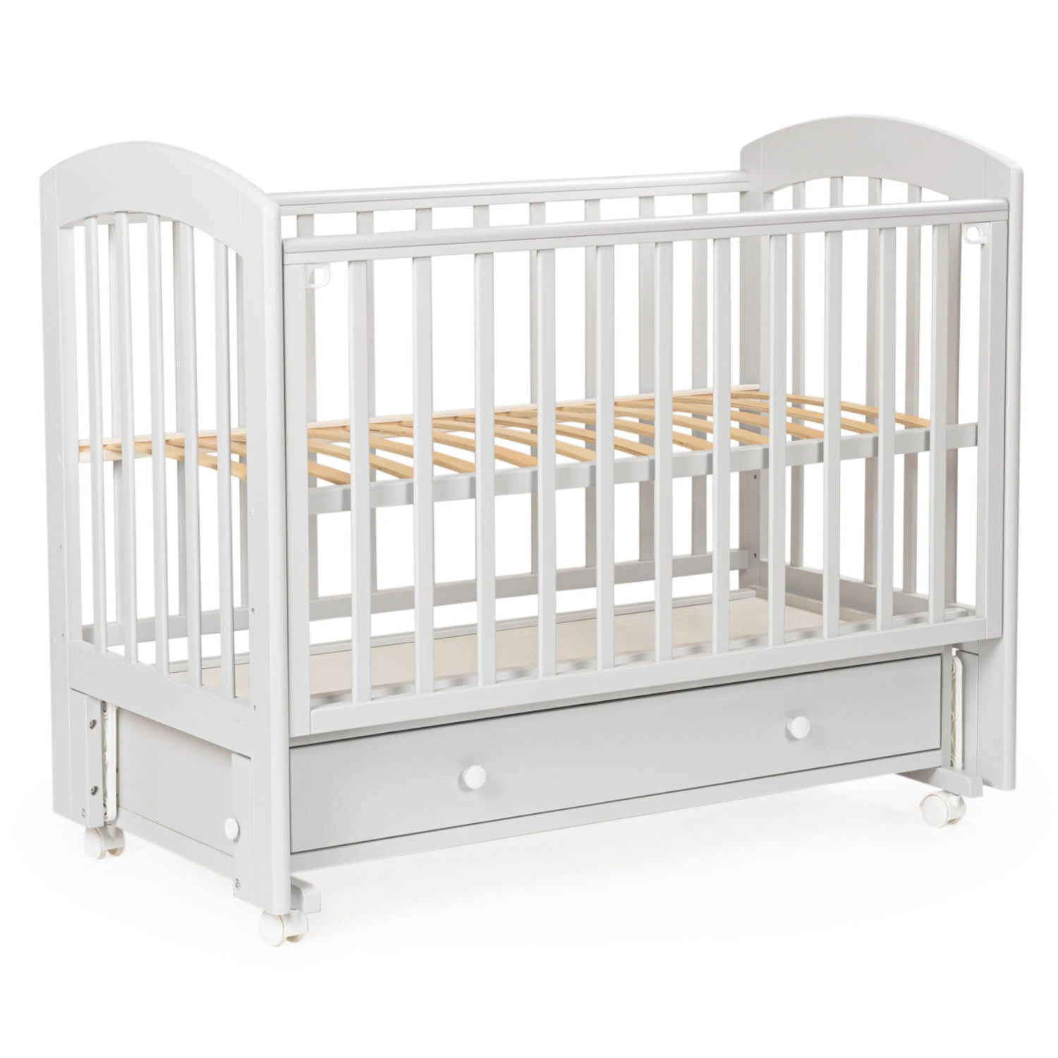 картинка Детская кроватка Bebizaro Regency маятник универсальный с ящиком от Компасик.ру гипермаркет детских колясок и автокресел