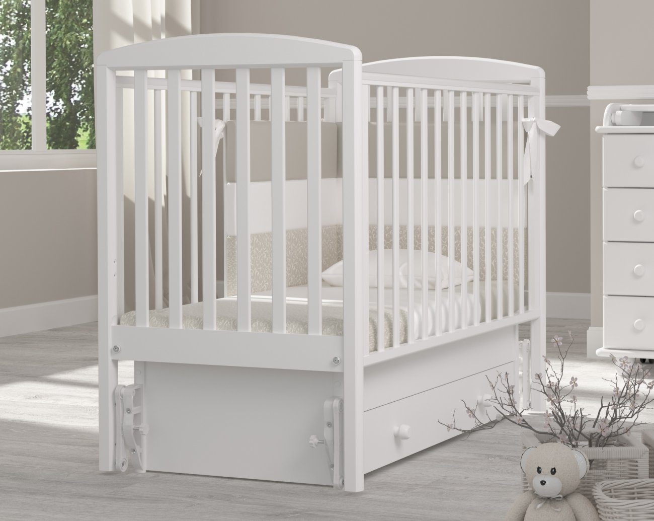 картинка Детская кровать с универсальным маятником Гандылян Полина от Компасик.ру гипермаркет детских колясок и автокресел