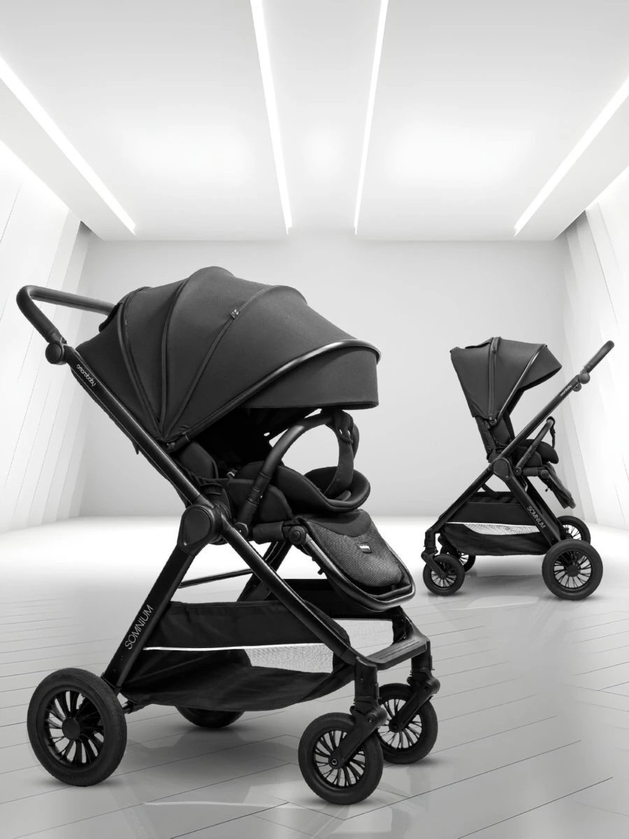 картинка Прогулочная коляска с реверсивным блоком Amarobaby Somnium от Компасик.ру гипермаркет детских колясок и автокресел