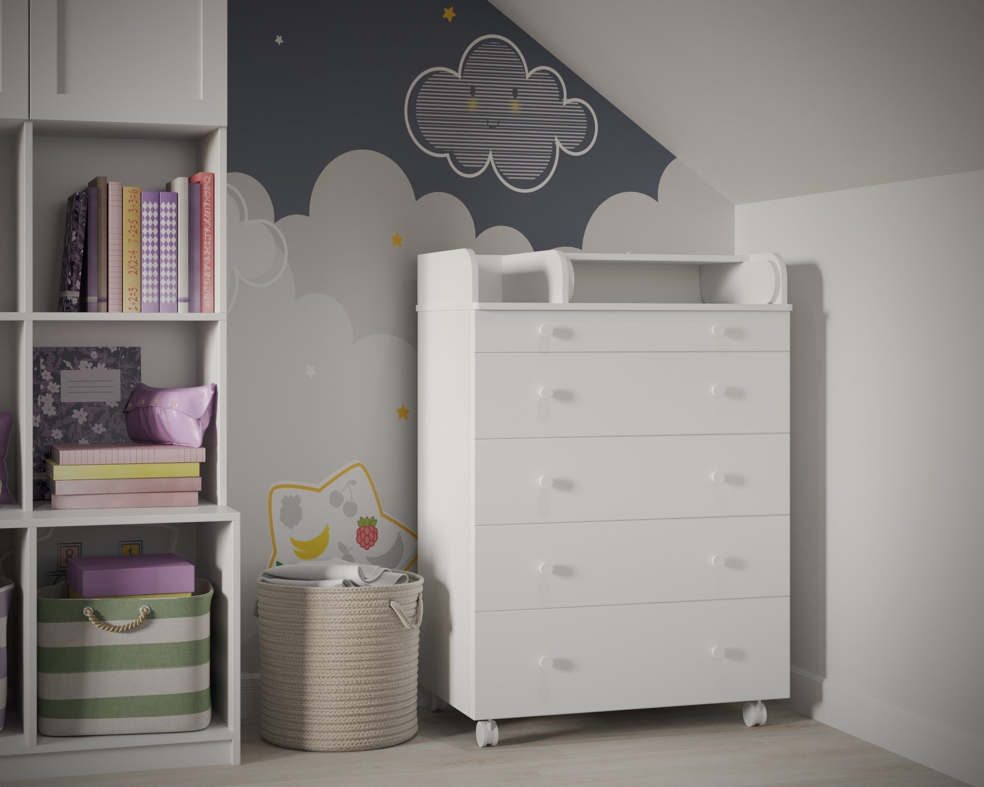 картинка Детский пеленальный комод Incanto Oskar от Компасик.ру гипермаркет детских колясок и автокресел