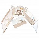 Борт в кроватку из 4-х частей L`Abeille МИШКА И ЗАЙКА