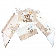 Борт в кроватку из 4-х частей L`Abeille МИШКА И ЗАЙКА