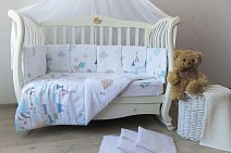 Комплект в кроватку 6 предметов сатин ИЗУМРУДНЫЙ ГОРОД