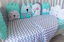 Комплект в кроватку 6 предметов бязь МАРМЕЛАДКА