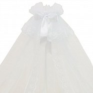 Балдахин в кроватку микросетка, кружево, атлас 4 м