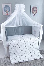 Комплект в кроватку 6 предметов бязь вышивка ДОЛМАТИНЦЫ