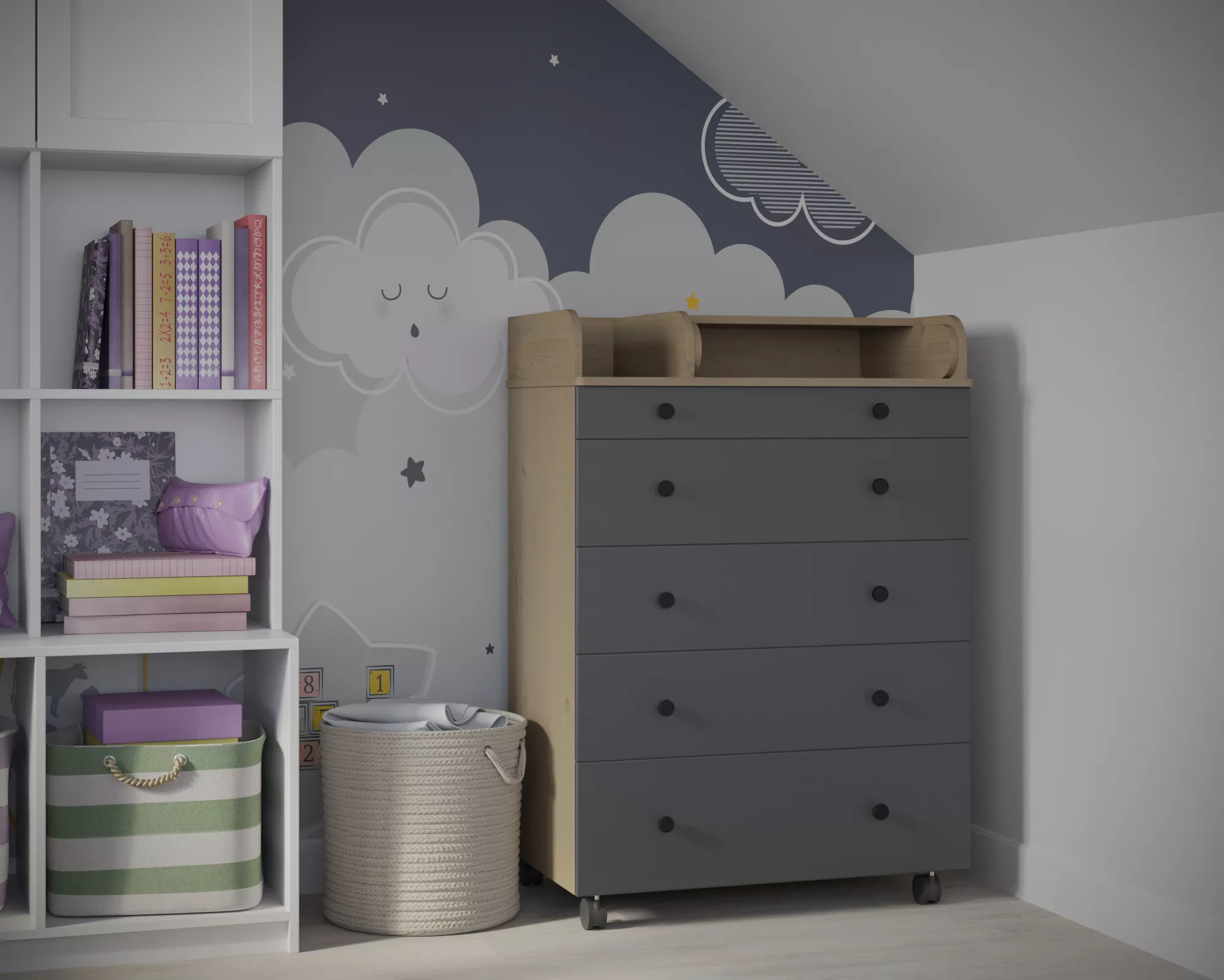 Темно серый