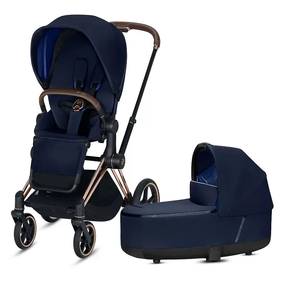 картинка Детская коляска Cybex Priam III Rose Gold 2 в 1 от Компасик.ру гипермаркет детских колясок и автокресел