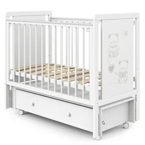 Кровать детская Indigo Happy Friends маятник на колесах, ящик