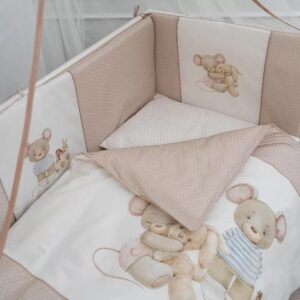Комплект в прямоугольную кроватку Lappetti Little mouse 6 предметов